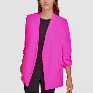 DKNY Women's Contrast Lining Modern Classic Sportswear Blazer xs-s-m
